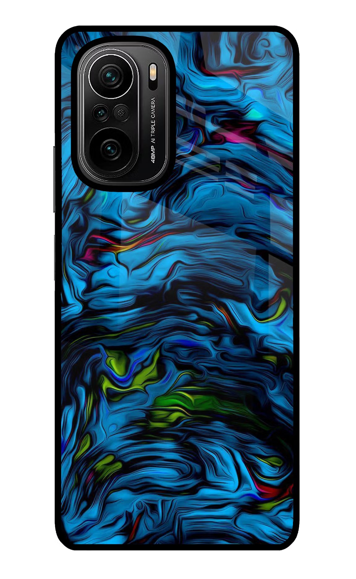 Dark Blue Abstract Mi 11X/11X Pro Glass Case