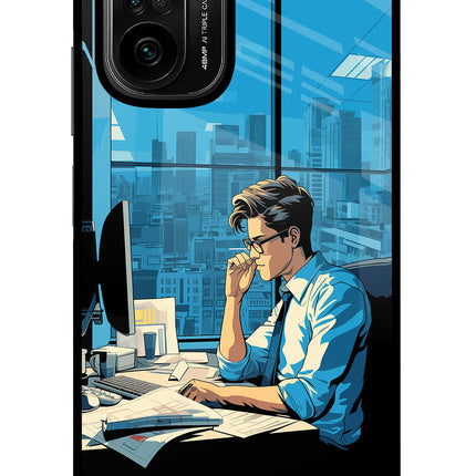 Focused Hustler (AI Generated) Mi 11X/11X Pro Glass Case Back Cover by Casekaro