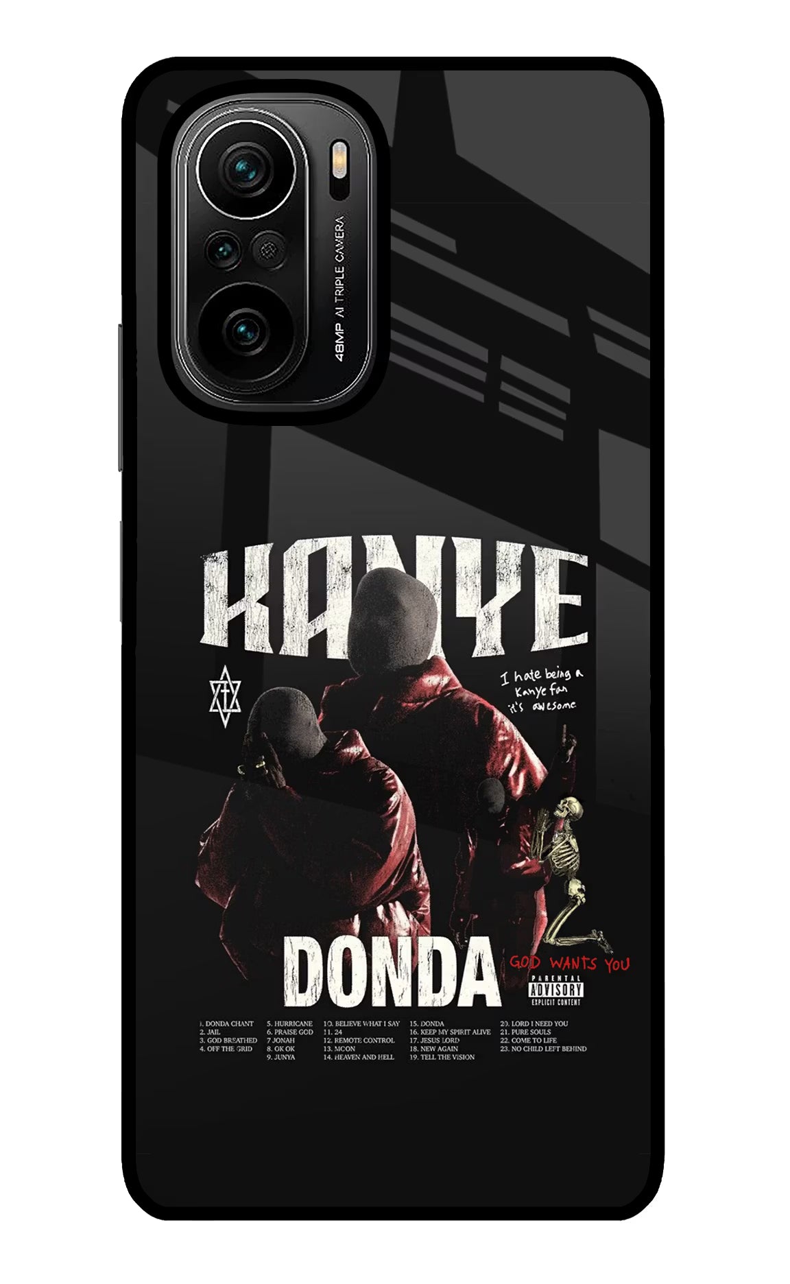 Donda Kanye West Mi 11X/11X Pro Glass Case Back Cover by Casekaro