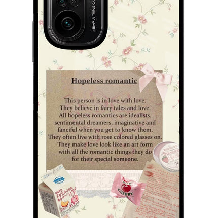 Hopeless Romantic Mi 11X/11X Pro Glass Case Back Cover by Casekaro