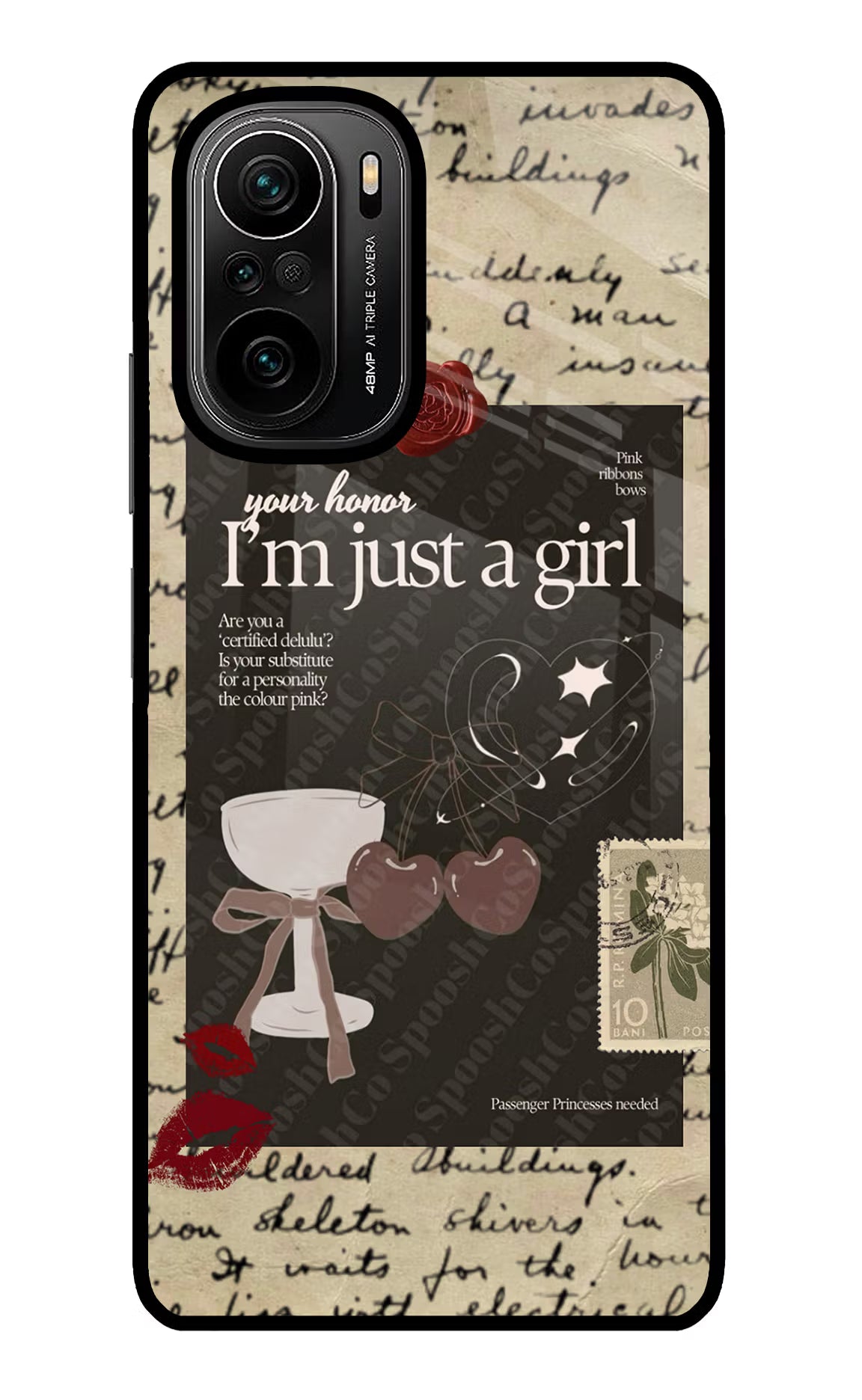 I am just a girl Mi 11X/11X Pro Glass Case Back Cover by Casekaro
