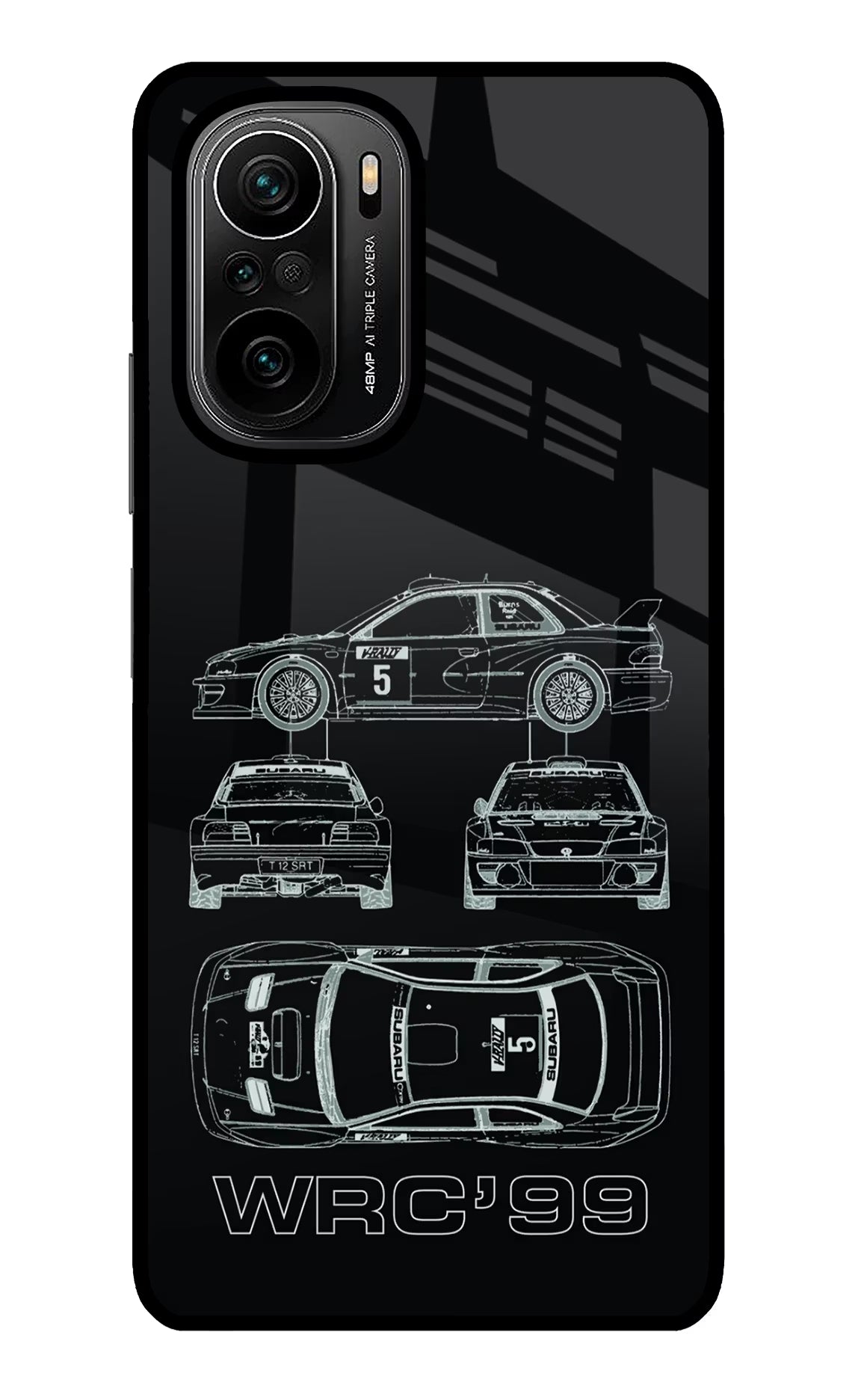WRC'99 Mi 11X/11X Pro Glass Case Back Cover by Casekaro