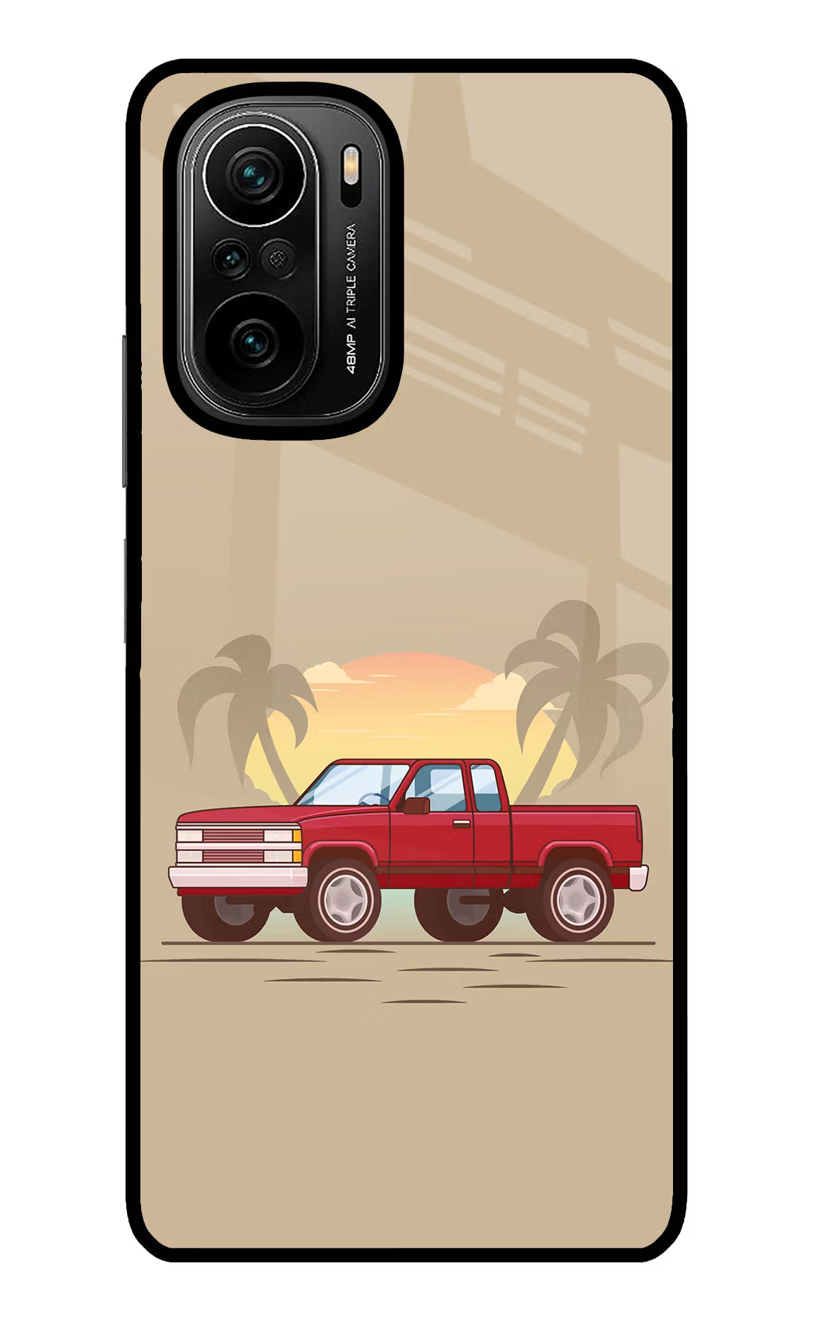 Desert Classic Drive Mi 11X/11X Pro Glass Case Back Cover by Casekaro
