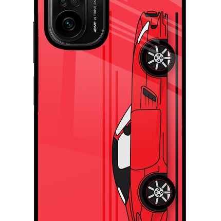 Red Velocity Mi 11X/11X Pro Glass Case Back Cover by Casekaro