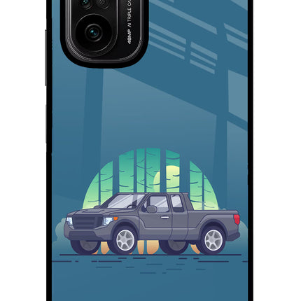 Retro Garage Vibe Mi 11X/11X Pro Glass Case Back Cover by Casekaro