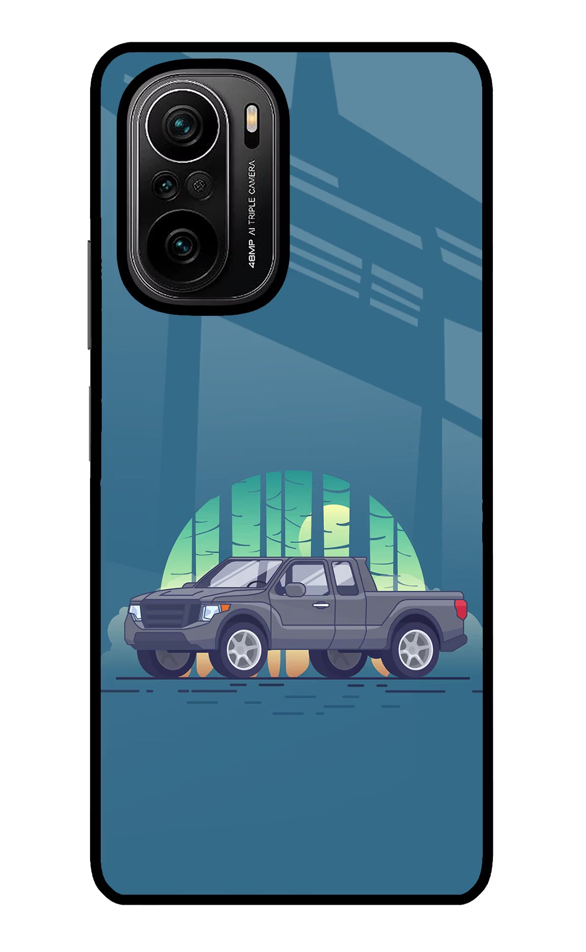 Retro Garage Vibe Mi 11X/11X Pro Glass Case Back Cover by Casekaro