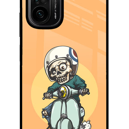 Undead Biker Mi 11X/11X Pro Glass Case Back Cover by Casekaro