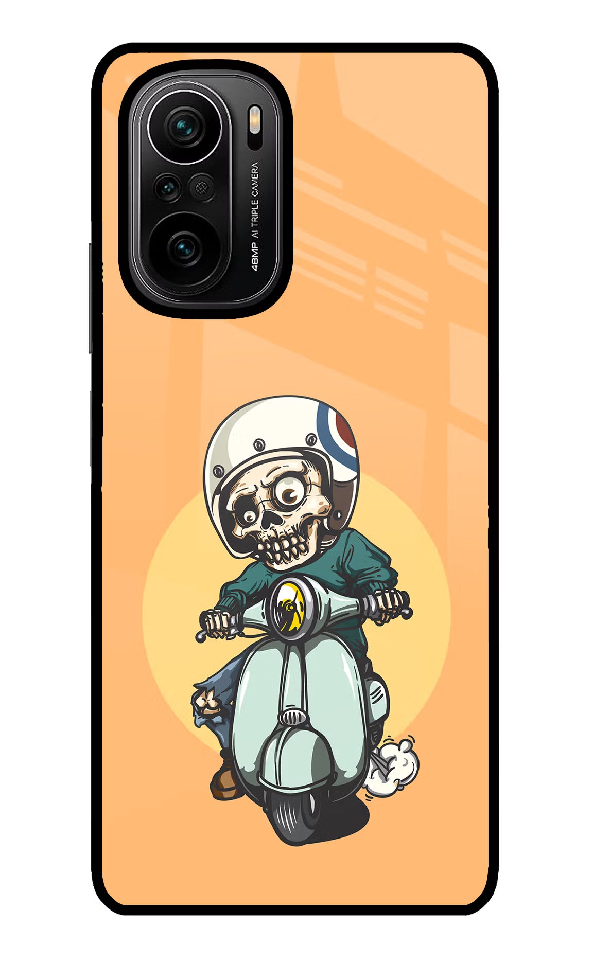 Undead Biker Mi 11X/11X Pro Glass Case Back Cover by Casekaro