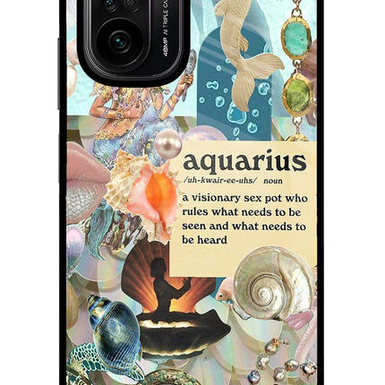 Aquarius Zodiac Mi 11X/11X Pro Glass Case Back Cover by Casekaro
