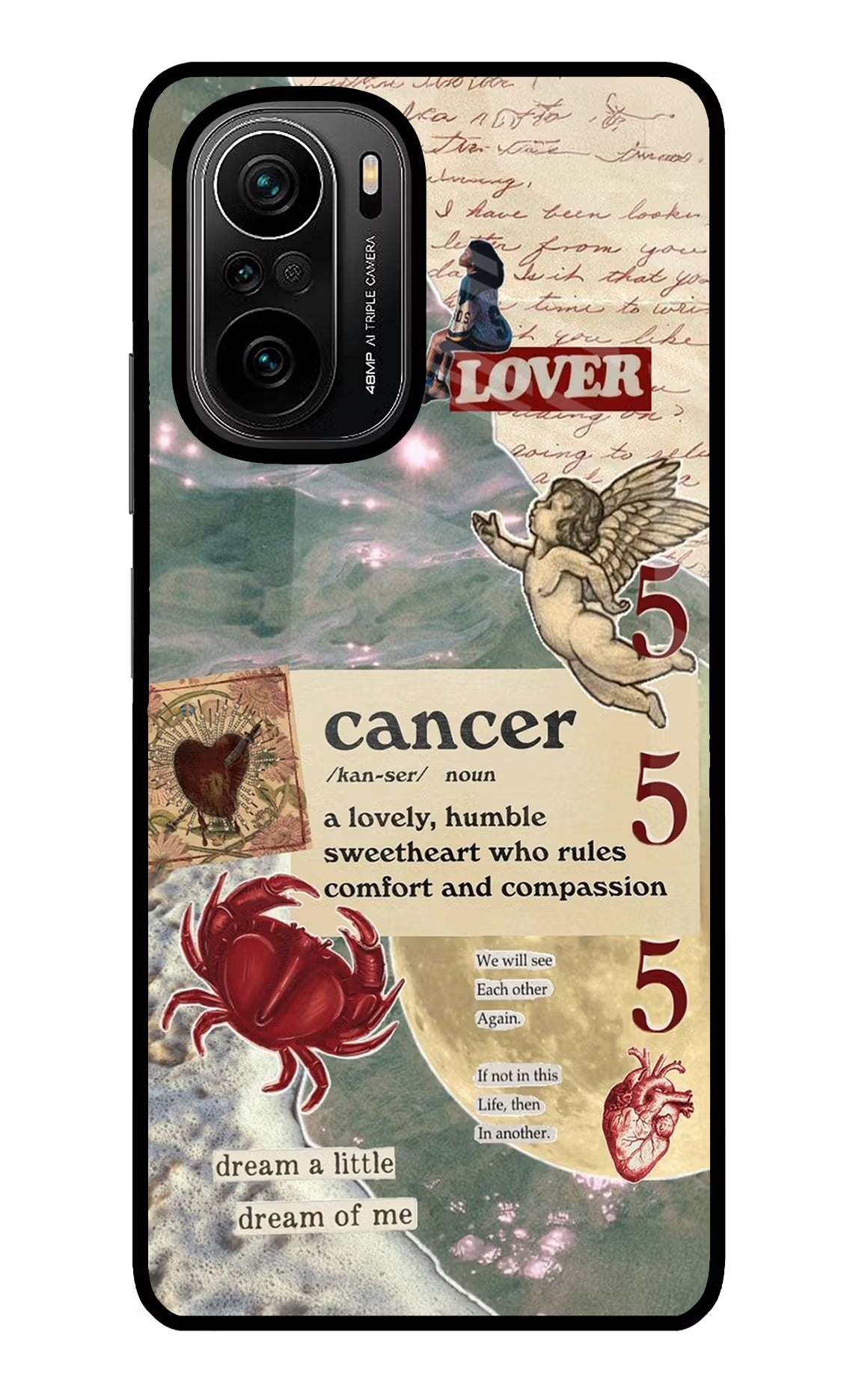 Cancer Zodiac Mi 11X/11X Pro Glass Case Back Cover by Casekaro
