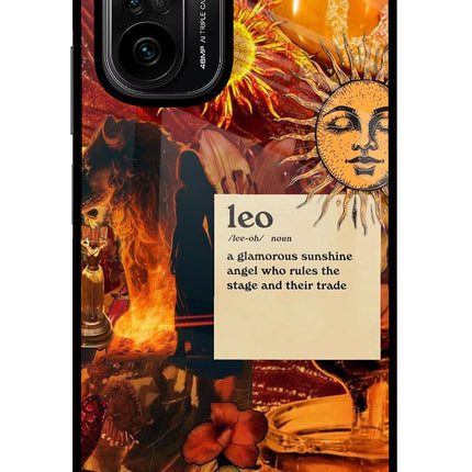 Leo Zodiac Mi 11X/11X Pro Glass Case Back Cover by Casekaro