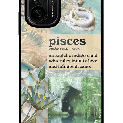 Pisces Zodiac Mi 11X/11X Pro Glass Case Back Cover by Casekaro