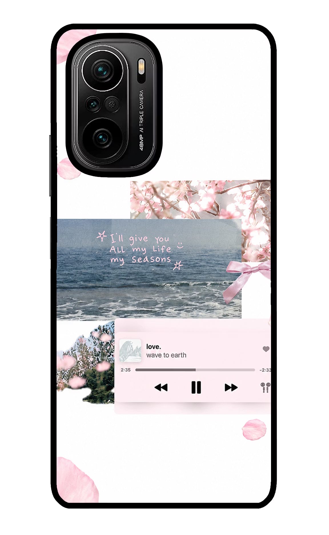 Wave to earth Mi 11X/11X Pro Glass Case Back Cover by Casekaro