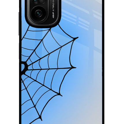 Blue Web Mi 11X/11X Pro Glass Case Back Cover by Casekaro