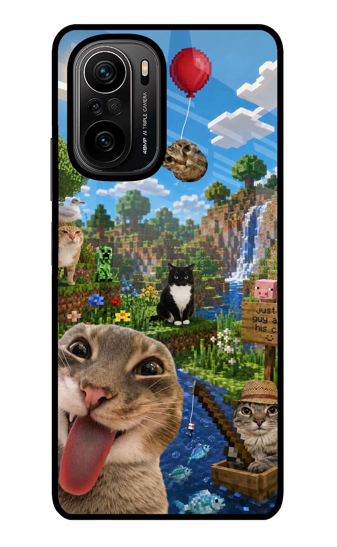 Minecraft Cat Chaos Mi 11X/11X Pro Glass Case