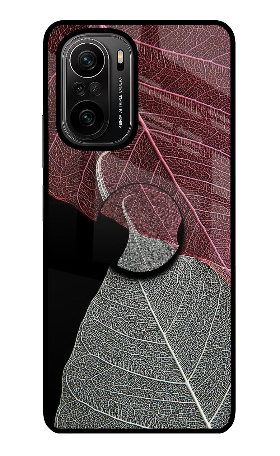 Leaf Pattern Mi 11X/11X Pro Pop Case, Glass case