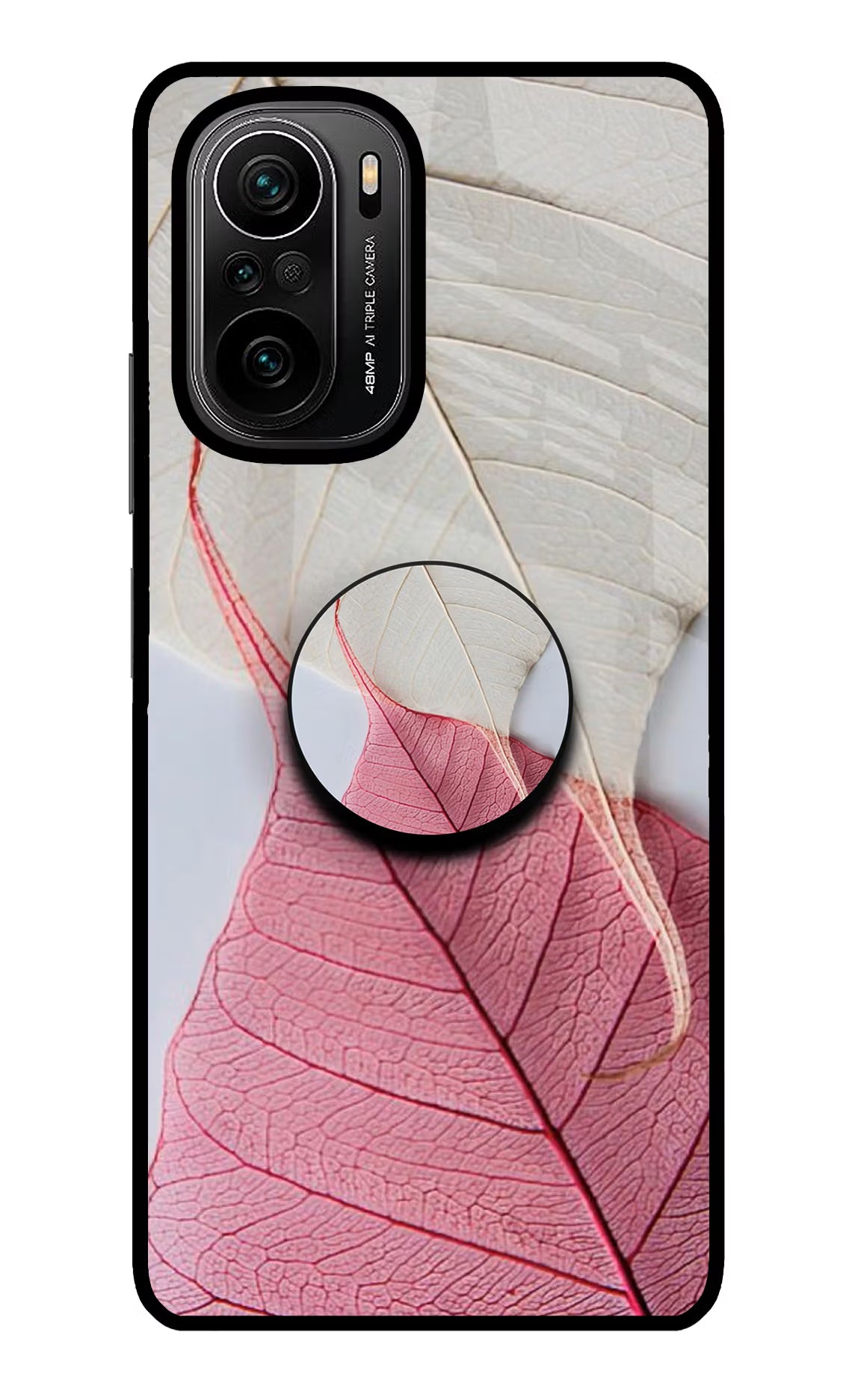 White Pink Leaf Mi 11X/11X Pro Pop Case by Casekaro