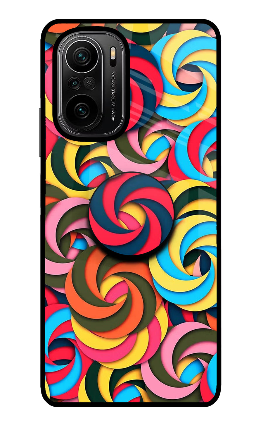 Spiral Pattern Mi 11X/11X Pro Pop Case, Glass case