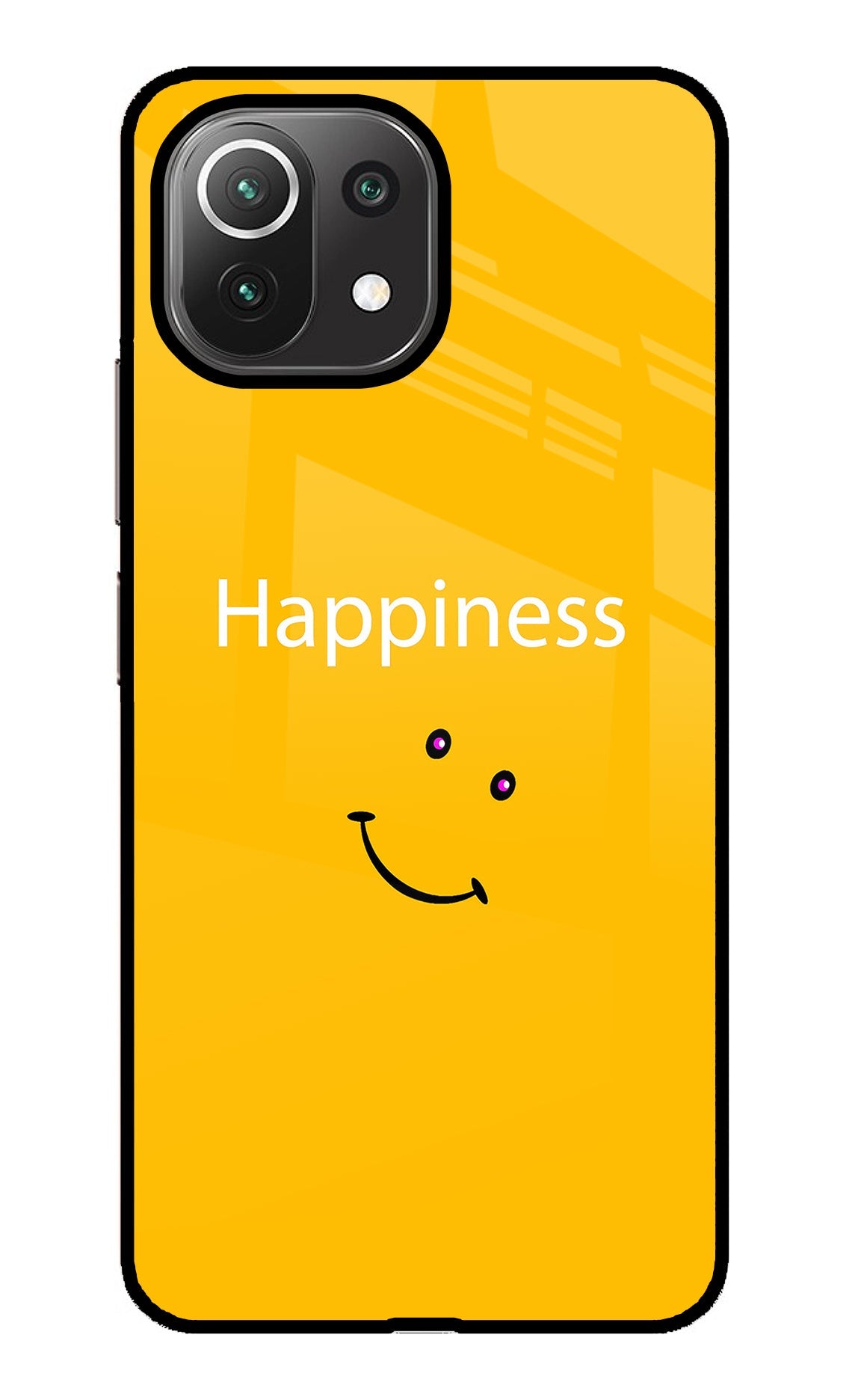 Happiness With Smiley Mi 11 Lite Glass Case