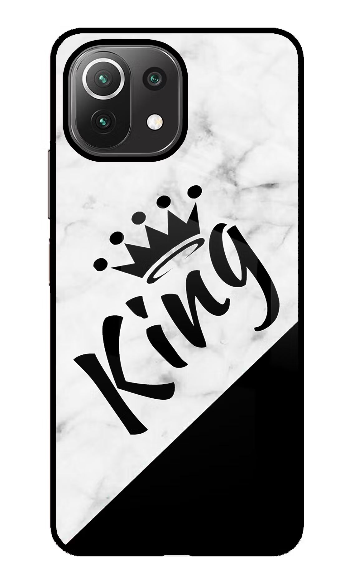 King Mi 11 Lite Glass Case Back Cover by Casekaro
