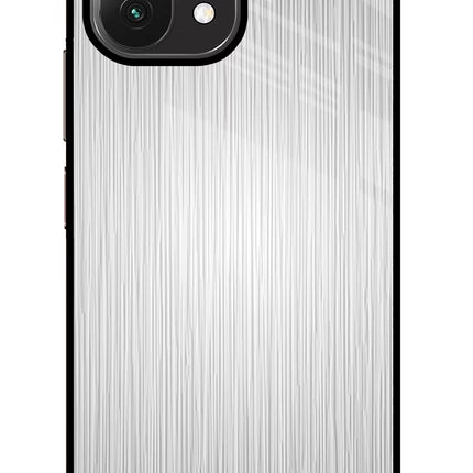 Wooden Grey Texture Mi 11 Lite Glass Case Back Cover by Casekaro
