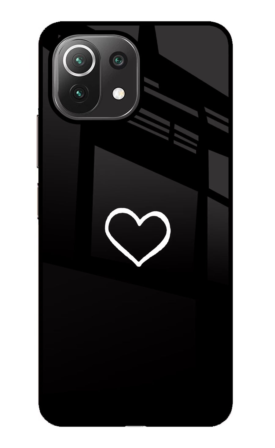Heart Mi 11 Lite Back Cover, Glass case