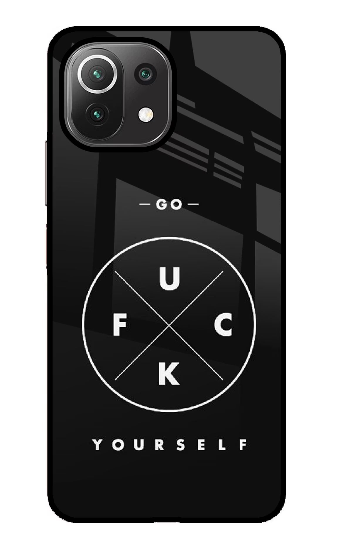 Go Fuck Yourself Mi 11 Lite Glass Case Back Cover by Casekaro