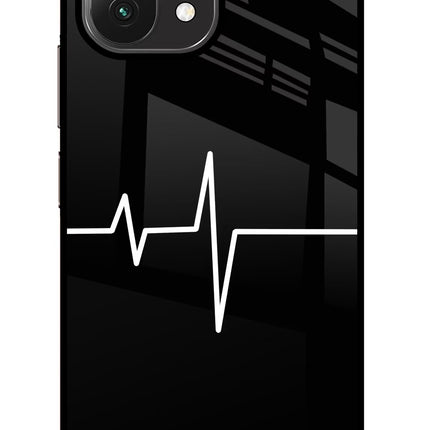 Heart Beats Mi 11 Lite Glass Case Back Cover by Casekaro
