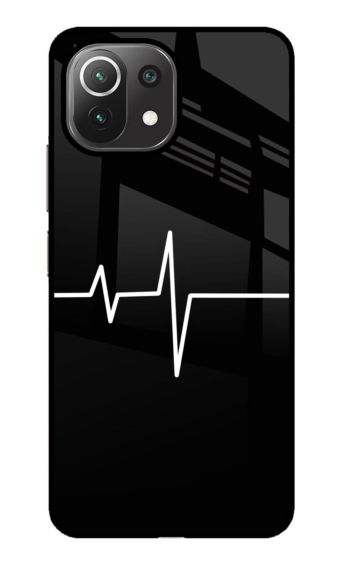 Heart Beats Mi 11 Lite Glass Case Back Cover by Casekaro