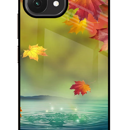 Flowers Mi 11 Lite Glass Case Back Cover by Casekaro