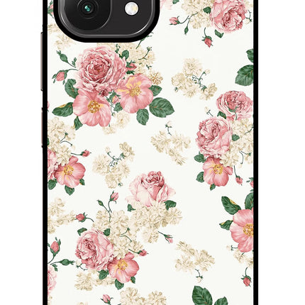 Flowers Mi 11 Lite Glass Case Back Cover by Casekaro