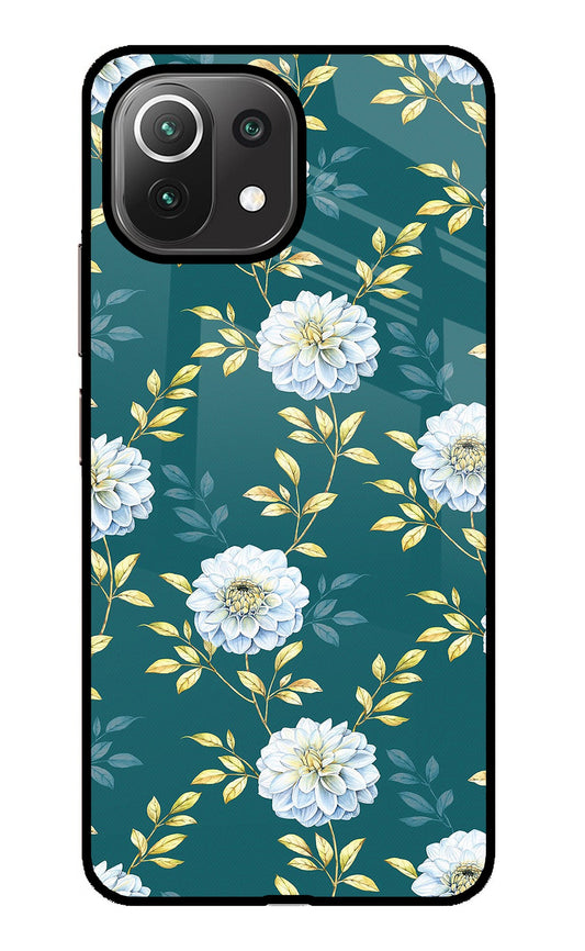 Flowers Mi 11 Lite Glass Case