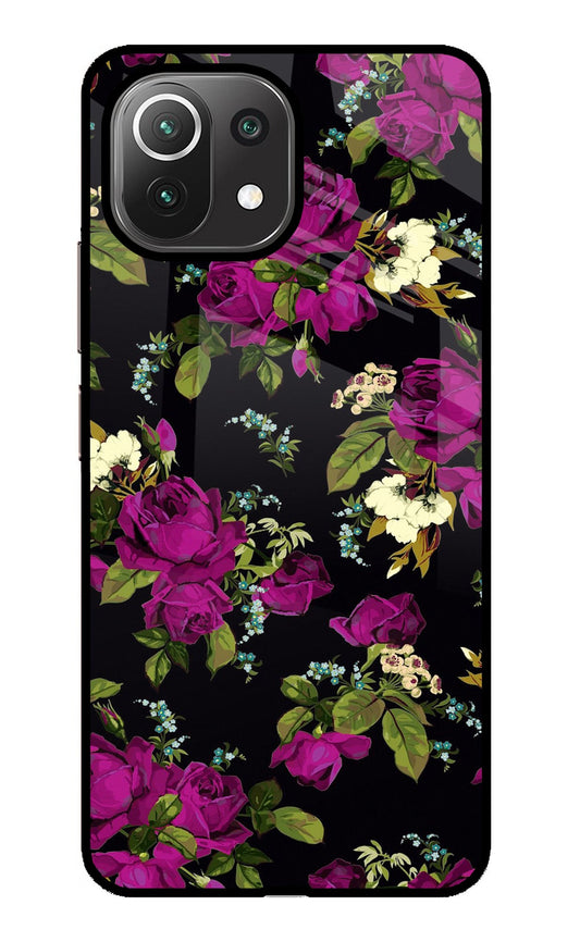 Flowers Mi 11 Lite Glass Case