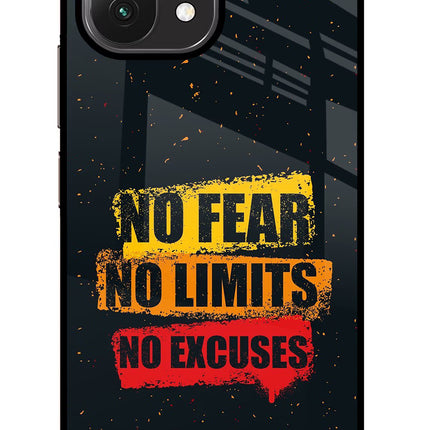 No Fear No Limits No Excuse Mi 11 Lite Glass Case Back Cover by Casekaro
