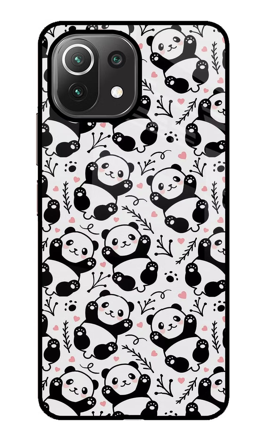 Cute Panda Mi 11 Lite Back Cover, Glass case