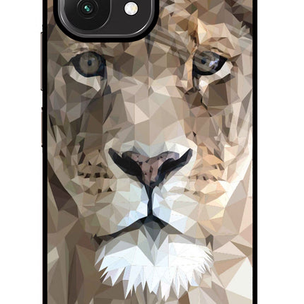 Lion Art Mi 11 Lite Glass Case Back Cover by Casekaro