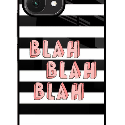 Blah Blah Blah Mi 11 Lite Glass Case Back Cover by Casekaro
