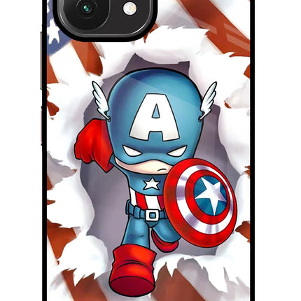 Captain America Mi 11 Lite Glass Case Back Cover by Casekaro