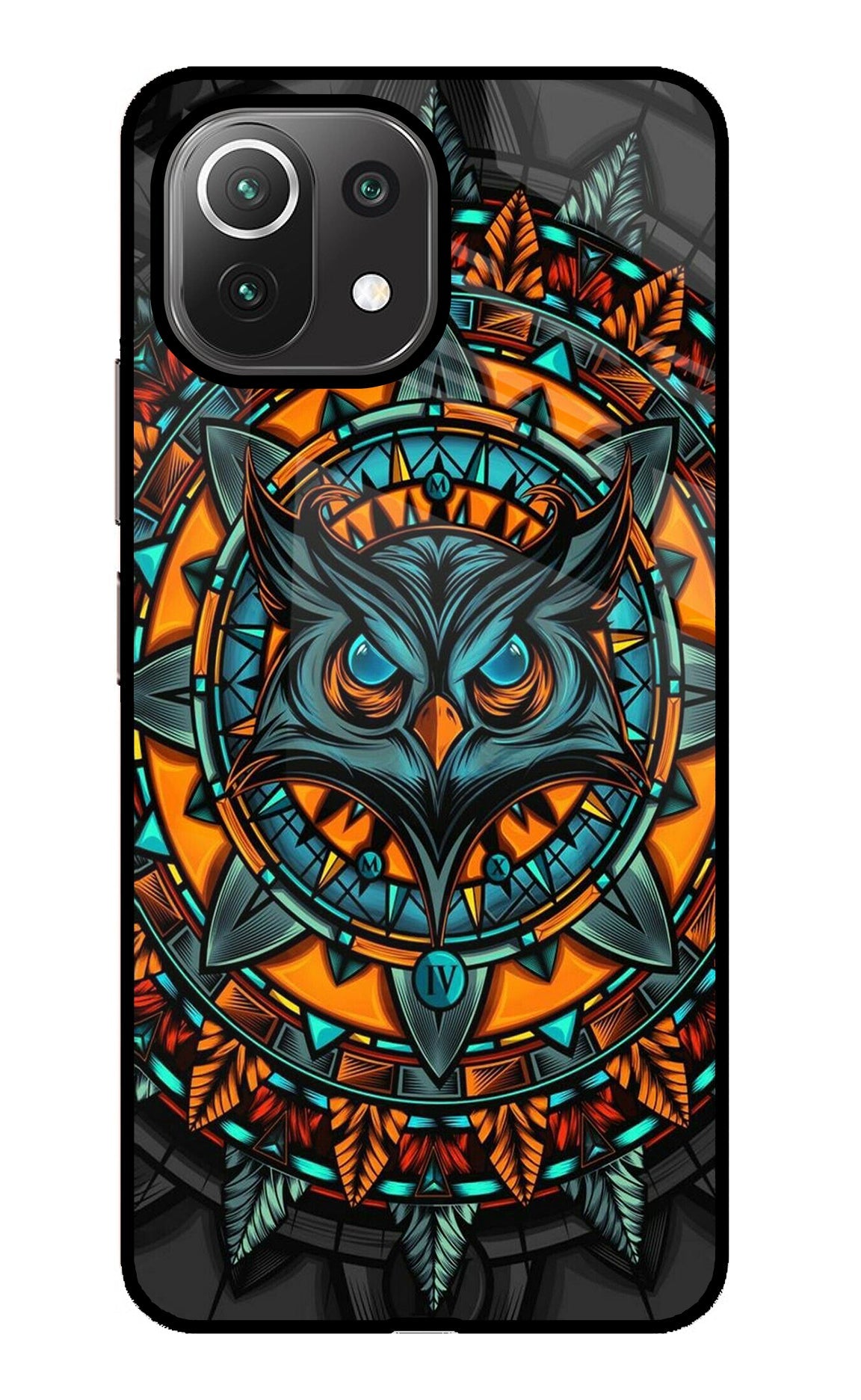 Angry Owl Art Mi 11 Lite Glass Case