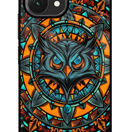 Angry Owl Art Mi 11 Lite Glass Case Back Cover by Casekaro