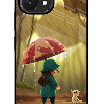 Rainy Day Mi 11 Lite Glass Case Back Cover by Casekaro