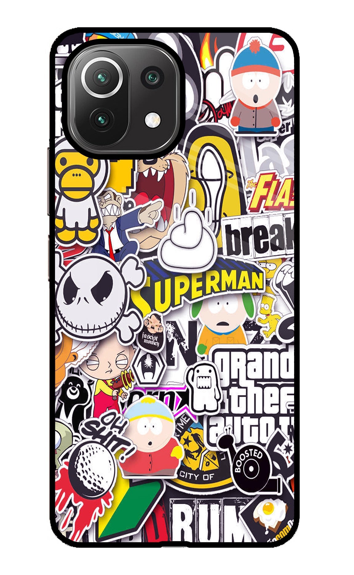 Sticker Bomb Mi 11 Lite Back Cover