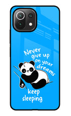 Keep Sleeping Mi 11 Lite Glass Case Back Cover by Casekaro