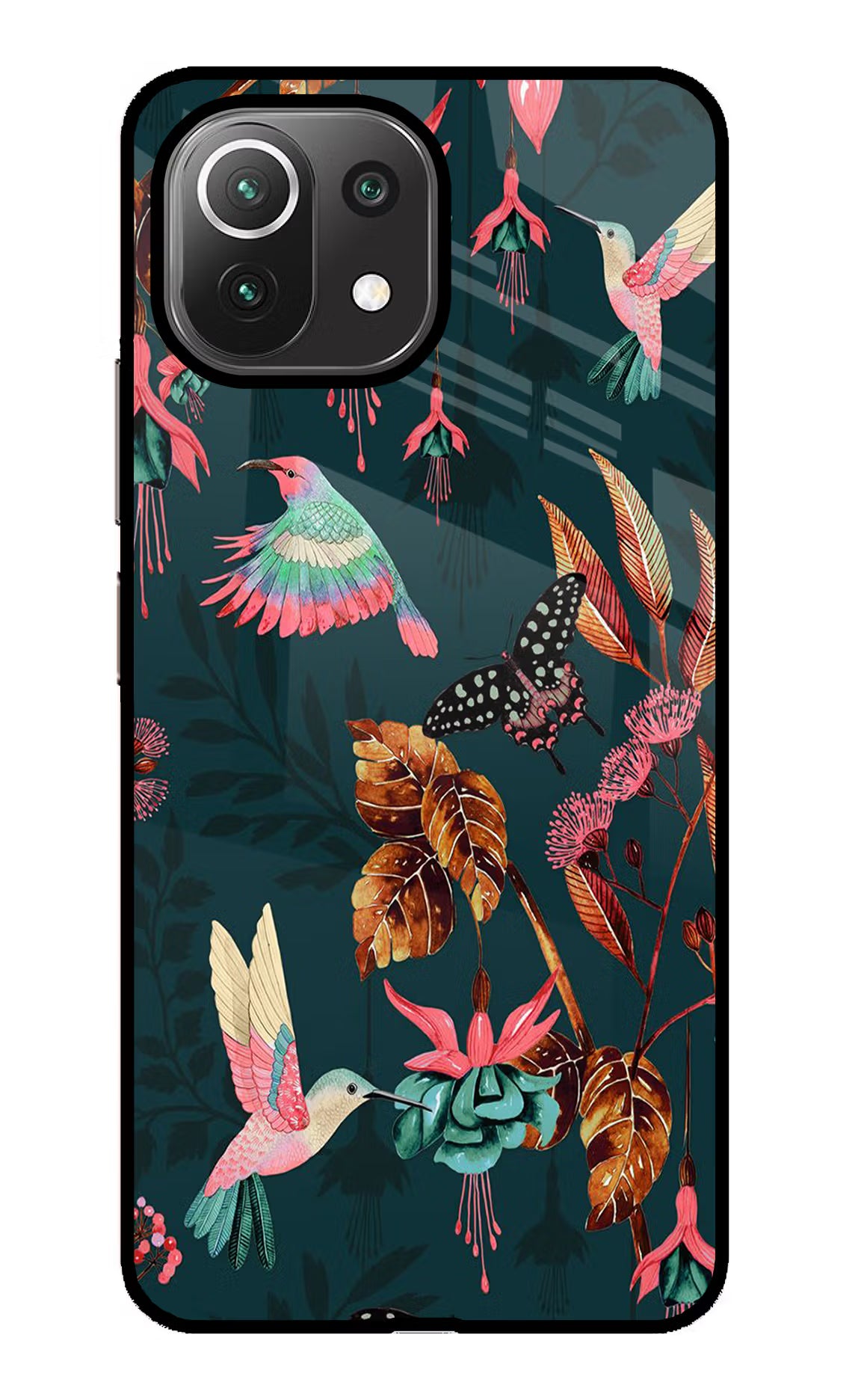 Birds Mi 11 Lite Glass Case Back Cover by Casekaro