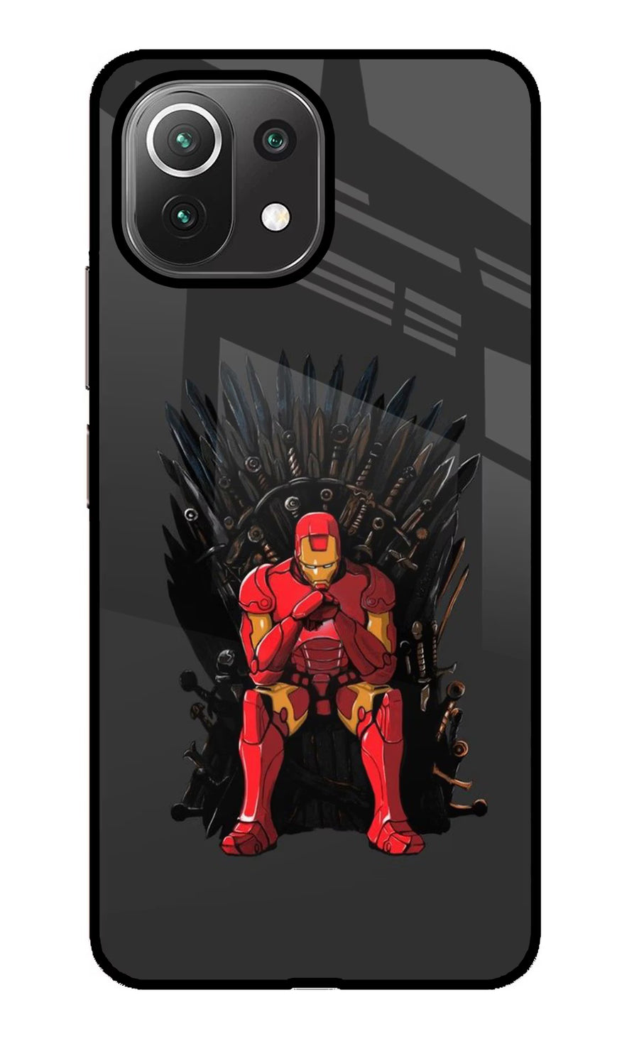 Ironman Throne Mi 11 Lite Back Cover, Glass case