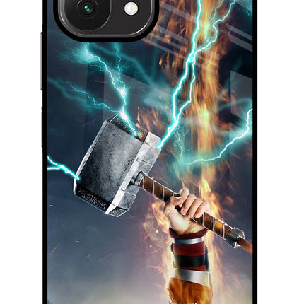 Thor Hammer Mjolnir Mi 11 Lite Glass Case Back Cover by Casekaro