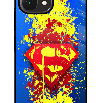 Superman logo Mi 11 Lite Glass Case Back Cover by Casekaro