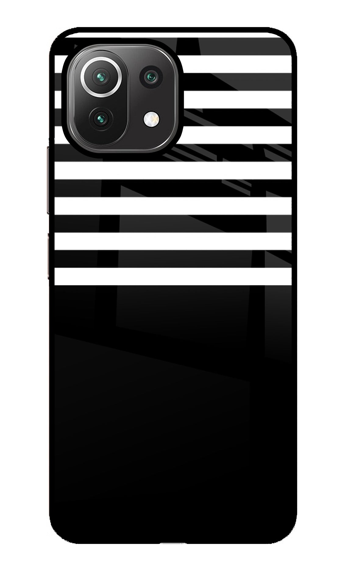 Black and White Print Mi 11 Lite Glass Case