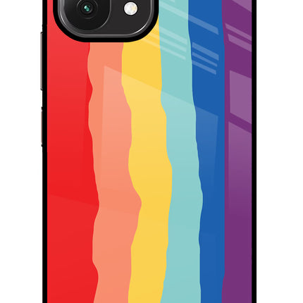 Rainbow Mi 11 Lite Glass Case Back Cover by Casekaro