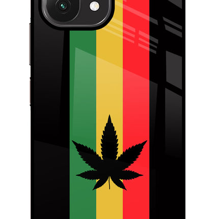 Weed Flag Mi 11 Lite Glass Case Back Cover by Casekaro